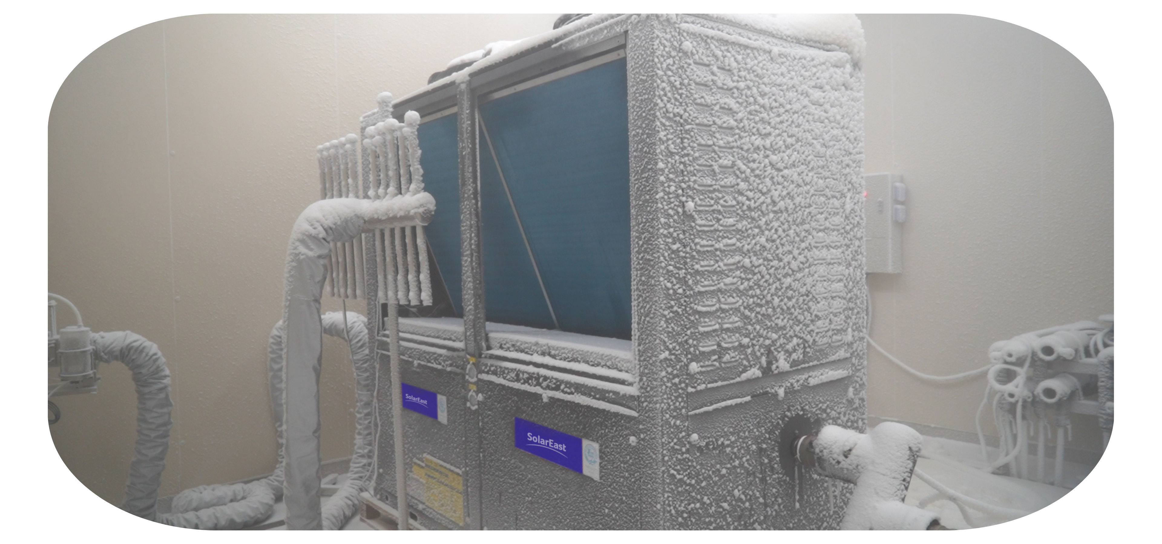 solareast cold climate testing lab for air-to-water heat pump solareast koudklimaattestlaboratorium voor lucht-water-warmtepomp