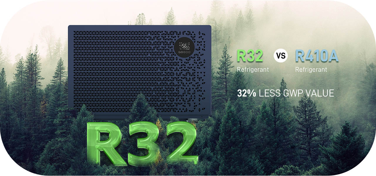 Zwembadwarmtepomp Milieuvriendelijk R32-koelmiddel